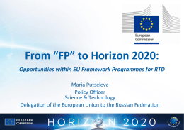 EU-Russia FP7 to H2020