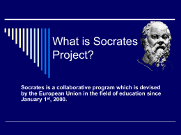 Qu’est ce qu’un projet Socrates?