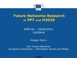 Future Networks Research in FP7 and H2020