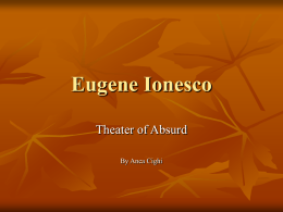 Eugene Ionesco - American University in Bulgaria