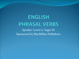 ENGLISH PHRASAL VERBS