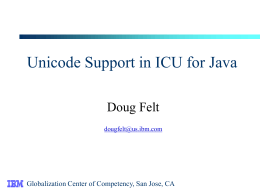 IUC Template - ICU - International Components for Unicode