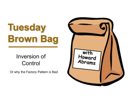 Tuesday Brown Bag