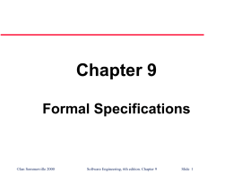 Formal Specification - Northeastern University