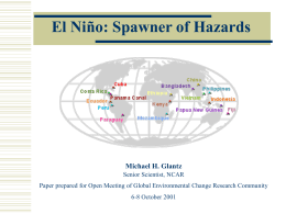 El Nino – Spawner of Hazards