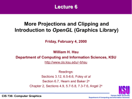 CIS 736 (Computer Graphics) Lecture 6 of 30