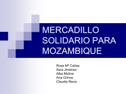 MERCADILLO SOLIDARIO PARA MOZAMBIQUE