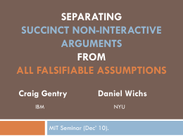 Separating succinct non-interactive arguments from all