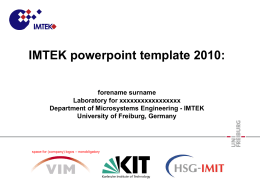 IMTEK powerpoint template 2010: