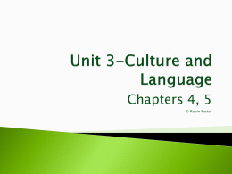 Unit 3-Cultural Patterns and Processes