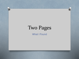 Two Pages