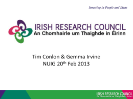 Irish Research Council - National University of Ireland