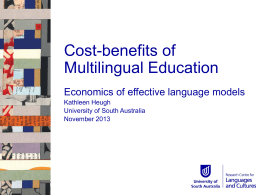 Cost-benefits of Multilingual Education
