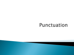 Punctuation - twpunionschools.org