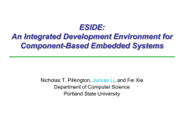 ESIDE: An Integrated Development Environment for …