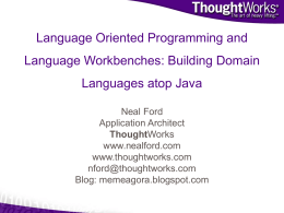 Building Domain Languages atop Java