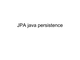 JPA java persistence
