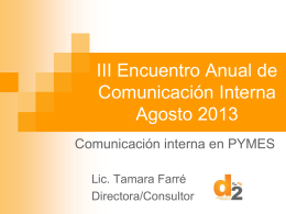 Diapositiva 1 - Comunicacion Interna 2015