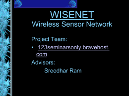 WISENET Wireless Sensor Network
