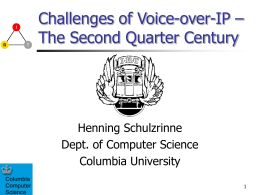 Challenges of Voice-over-IP – The Second Quarter Century
