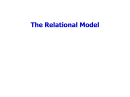 The Relational Model - FSU Computer Science