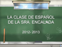 CLASE DE LA SRA. ENCALADA