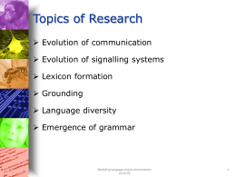 Topics of Research - Tilburg University