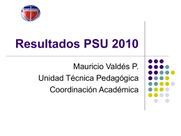Resultados PSU 2010 - Instituto La Salle