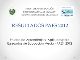 Resultados PAES 2012