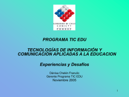 Programa TIC EDU t resultados al 2005