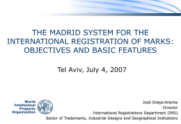 The Madrid System for the International Registration of …
