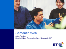 Semantic Web Tutorial by John Davies