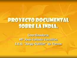 Proyecto documental sobre la india.