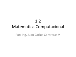 1.2 Matematica Computacional