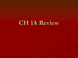 CH 1A Review