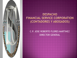 DESPACHO FINANCIAL SERVICE CORPORATION …