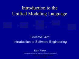 Introduction to UML - George Mason University