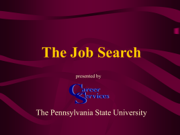 The Job Search - Penn State Berks Home Page