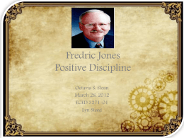 Fedric Jones Positive Discipline