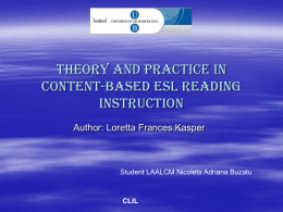 Theory and Practice in Content