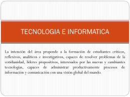 TECNOLOGIA E INFORMATICA - I. E. SAN JOSE