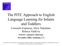The PITC Approach to English Language Learning for …