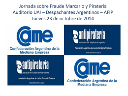 Jornada sobre Fraude Marcario y Pirateria