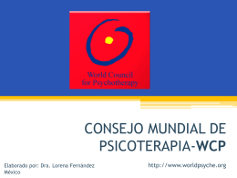 Diapositiva 1 - WCP - Word Council for Psychotherapy