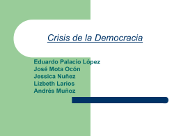 Crisis de la Democracia - philosophica.us / Ricardo M