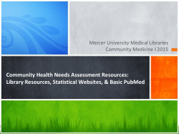 Community Health Needs Assessment Resources: Library