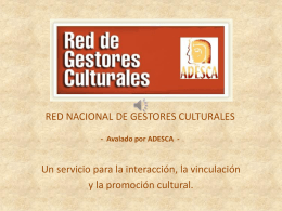 RED NACIONAL DE GESTORES CULTURALES