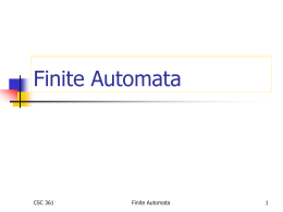 FiniteAutomata - Kutztown University of Pennsylvania
