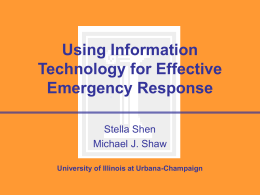 Using Information Technology for Effective Emergency …