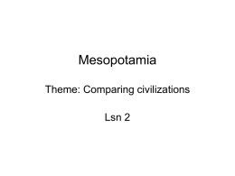 Mesopotamia - The University of Southern Mississippi